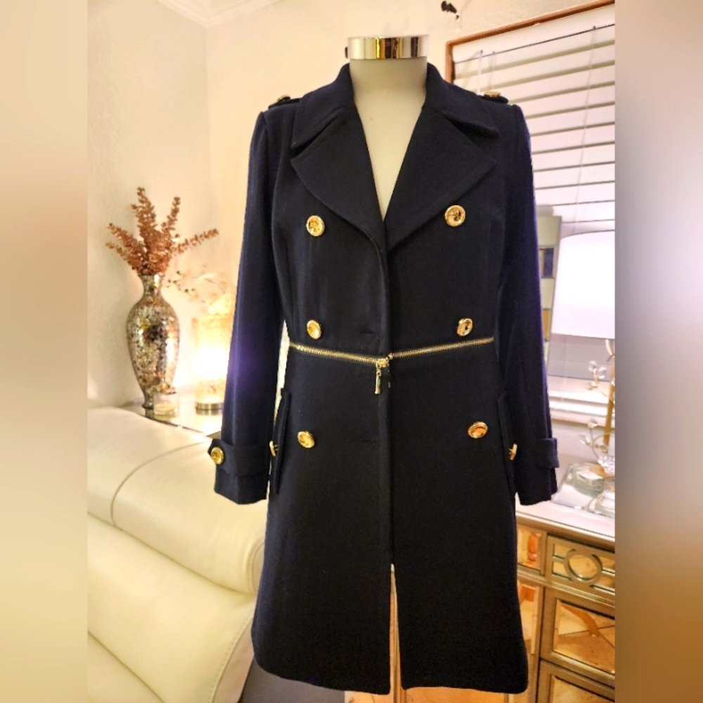 Navi Blue Coat With Zip  Small